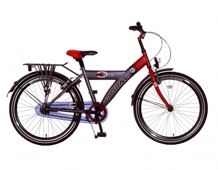 Afbeelding van Jongensfiets Popal Fun Jet 2408 Rood grijs 24 Inch