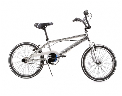 Afbeelding van Jongensfiets Popal Laser BMX 204 Zilver Wit 20 Inch